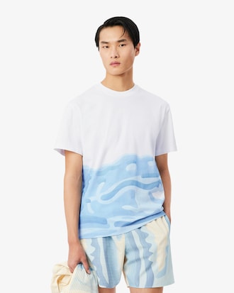 전판 악어 그래픽 반팔 티셔츠