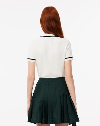 슬림핏 티핑 하프짚업 폴로