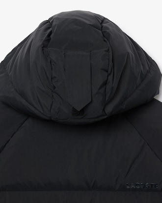 후드 롱 다운 점퍼