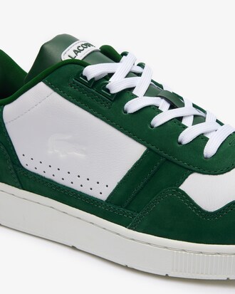 T-Clip 대비 레더 스니커즈