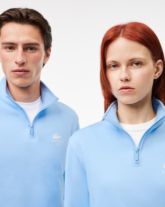 캐주얼 반집업 스웻셔츠