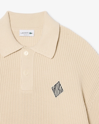 L로고 긴팔 스웨터 폴로