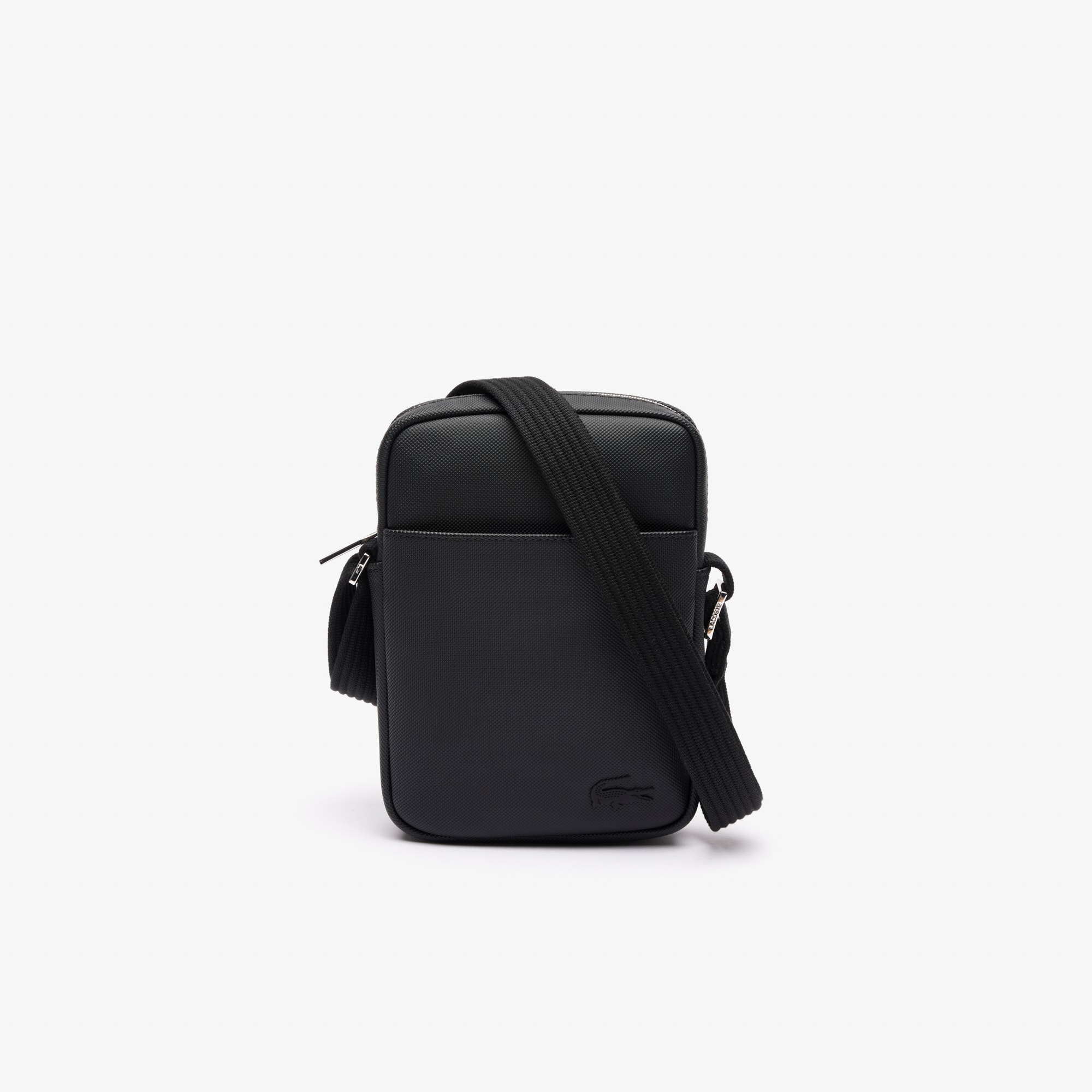 LACOSTE ブラック ハンドバッグ Monogram Leather Flap Close Satchel - Bags - New In 2025