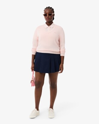 코튼 브이넥 스웨터