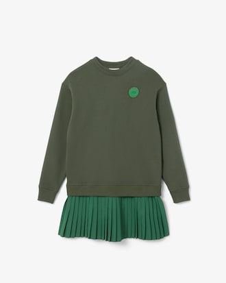 플리츠 믹스 스웻셔츠 드레스