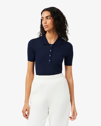 파인 메리노울 스웨터 폴로 셔츠