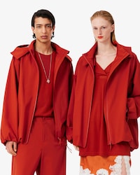 유니섹스 라미네이티드 후드 집업 재킷