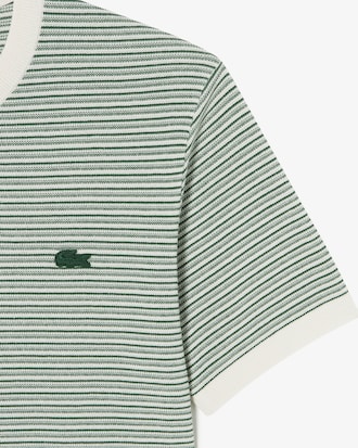 멀티 스트라이프 반팔 크루넥 풀오버