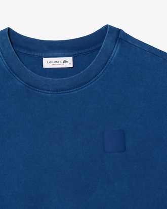 테니스 볼 뱃지 가먼트다잉 반팔 티셔츠