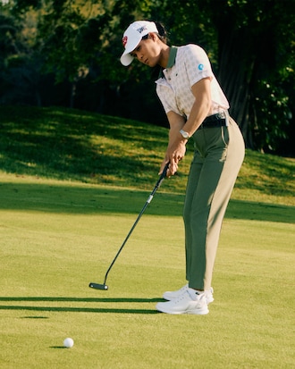 골프 잔패턴 테이퍼드핏 팬츠