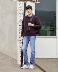 루즈 핏 데님 팬츠