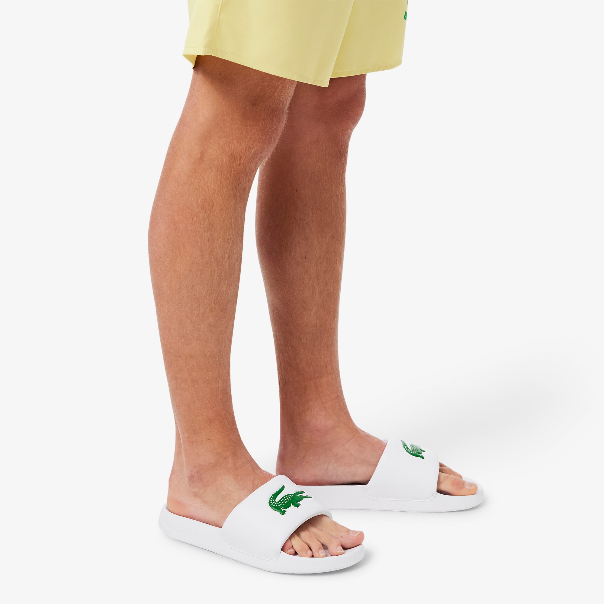 ■LACOSTE■ Men's Serve Slides White RZ9021M55G082 남성 Serve 슬라이드 - 남성 캐주얼 - New 2025 | Lacoste