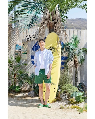 체크 린넨 셔츠