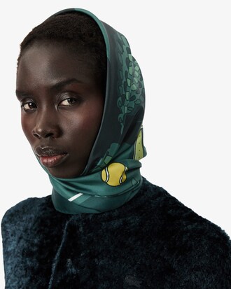 테니스 그래픽 실크 스카프