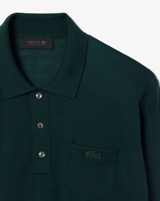 메리노 저지 롱슬리브 폴로 스웨터