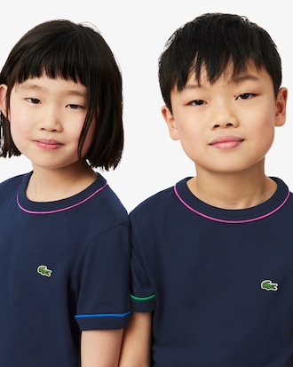 키즈 컬러 파이핑 반팔 티셔츠