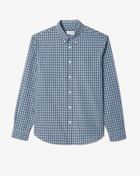 포플린 체크 셔츠