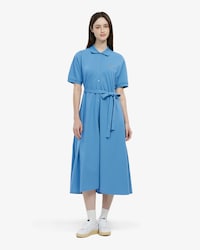 핏앤플레어 반팔 피케 드레스