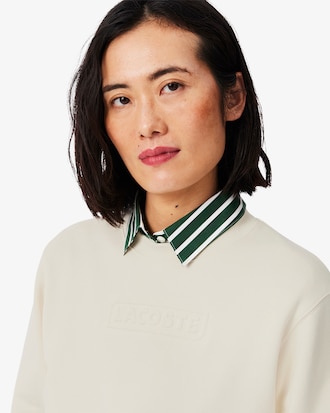 엠보 로고 크루넥 스웻셔츠