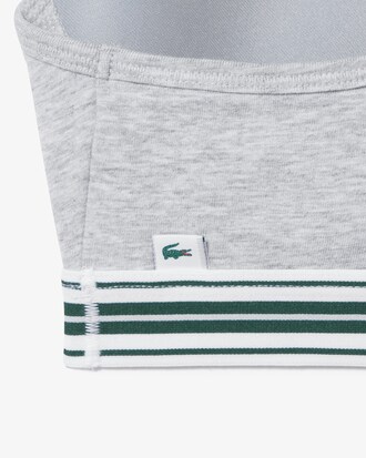 패디드 스트레치 저지 로고 브라렛