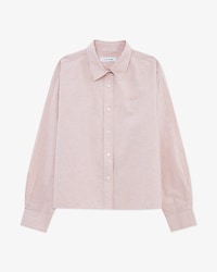 코튼 린넨 크롭 셔츠