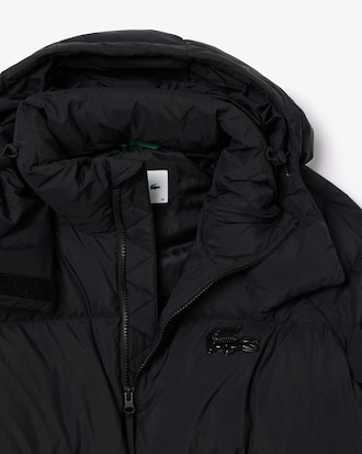 후드 롱 다운 점퍼