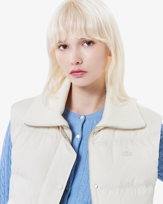 스웨터 카라 다운베스트