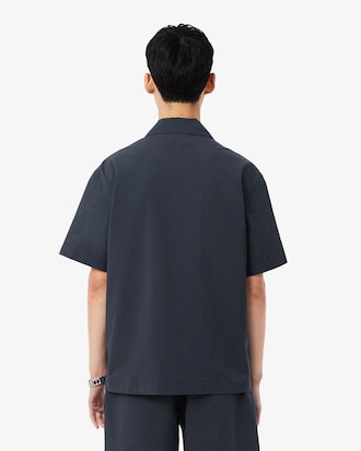 하와이안 카라 시어서커 반팔 셔츠