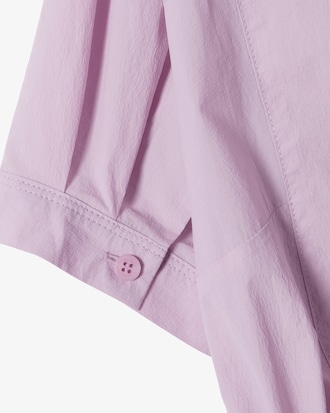 플레어 반팔 셔츠 드레스