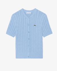 케이블 반팔 가디건