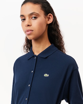 핏앤플레어 벨티드 폴로 드레스