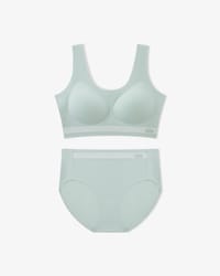 퓨징 배색 브라 팬티 세트