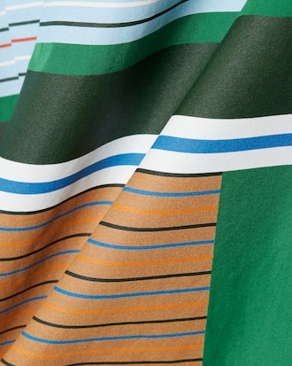 남성 스트라이프 프린트 루즈핏 반팔 셔츠