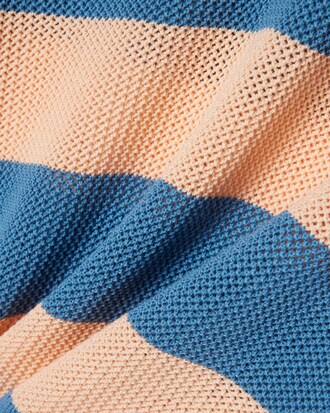 썸머 스트라이프 반팔 폴로 스웨터