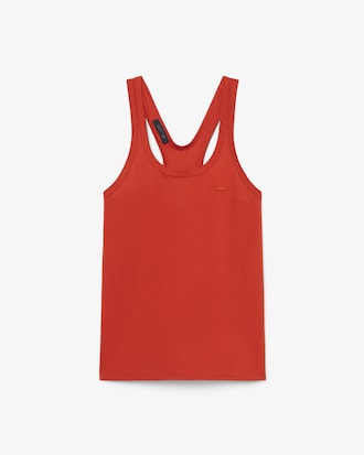 여성 샤이니 실크 피케 탱크탑