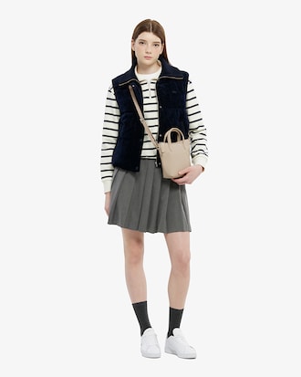 스웨터 카라 다운베스트