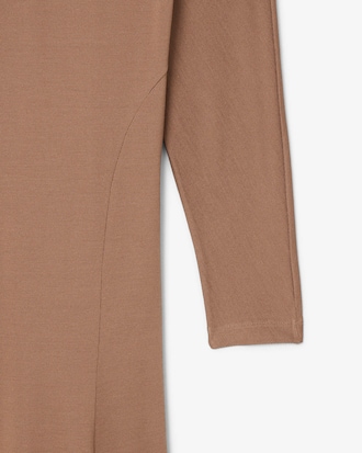 나노 실크 슬림핏 롱슬리브 폴로 맥시 드레스