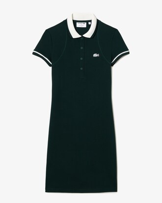 메쉬 믹스 폴로 드레스