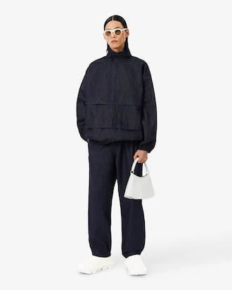 유니섹스 인디고 데님 트랙탑