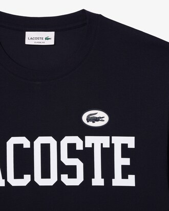 로고 그래픽 & 퍼프 뱃지 매치 티셔츠