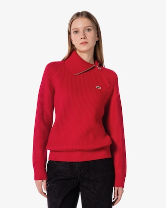 사선 하프짚업 스웨터