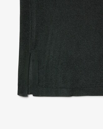 여성 샤이니 허니콤 피케 슬림 니트 폴로