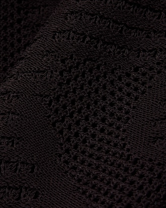 악어 자가드 메쉬 반팔 가디건