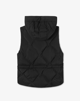 후드 퀼팅 다운 베스트