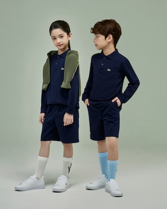 키즈 베이직 긴팔 폴로 셔츠