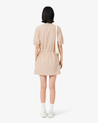 넥 카라형 하프 집업 드레스