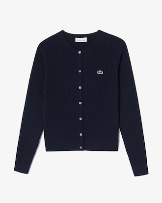 케이블 긴팔 가디건