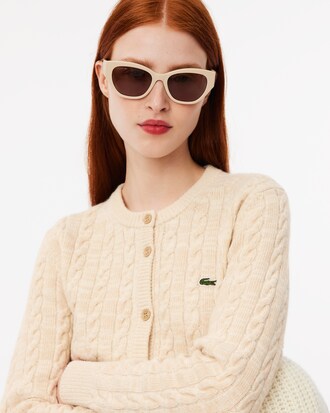 울혼방 케이블 가디건