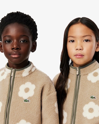 패턴 플리스 집업