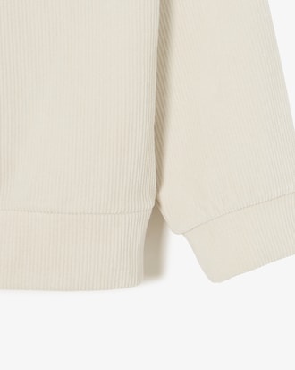 코듀로이 반집업 스웻셔츠